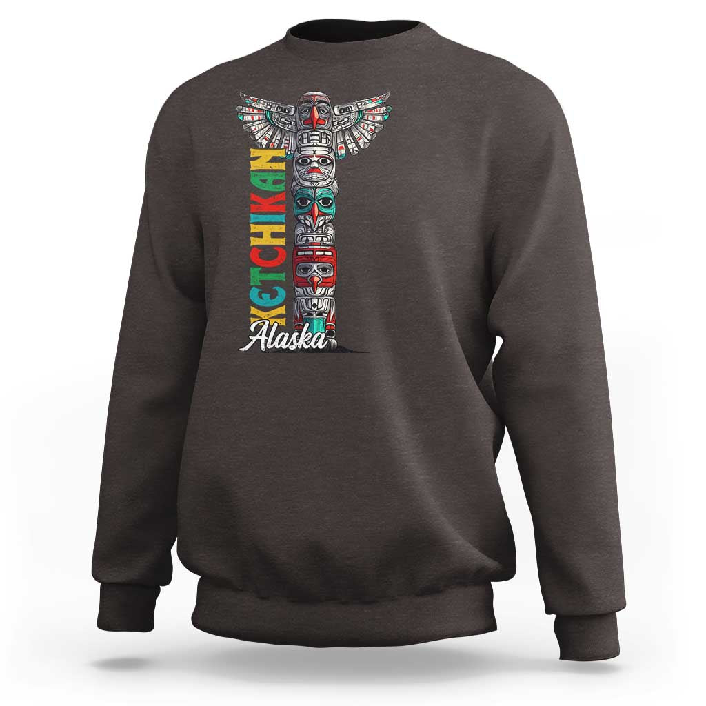 Native American Alaska Sweatshirt Ketchikan Totem Pole - Wonder Print Shop