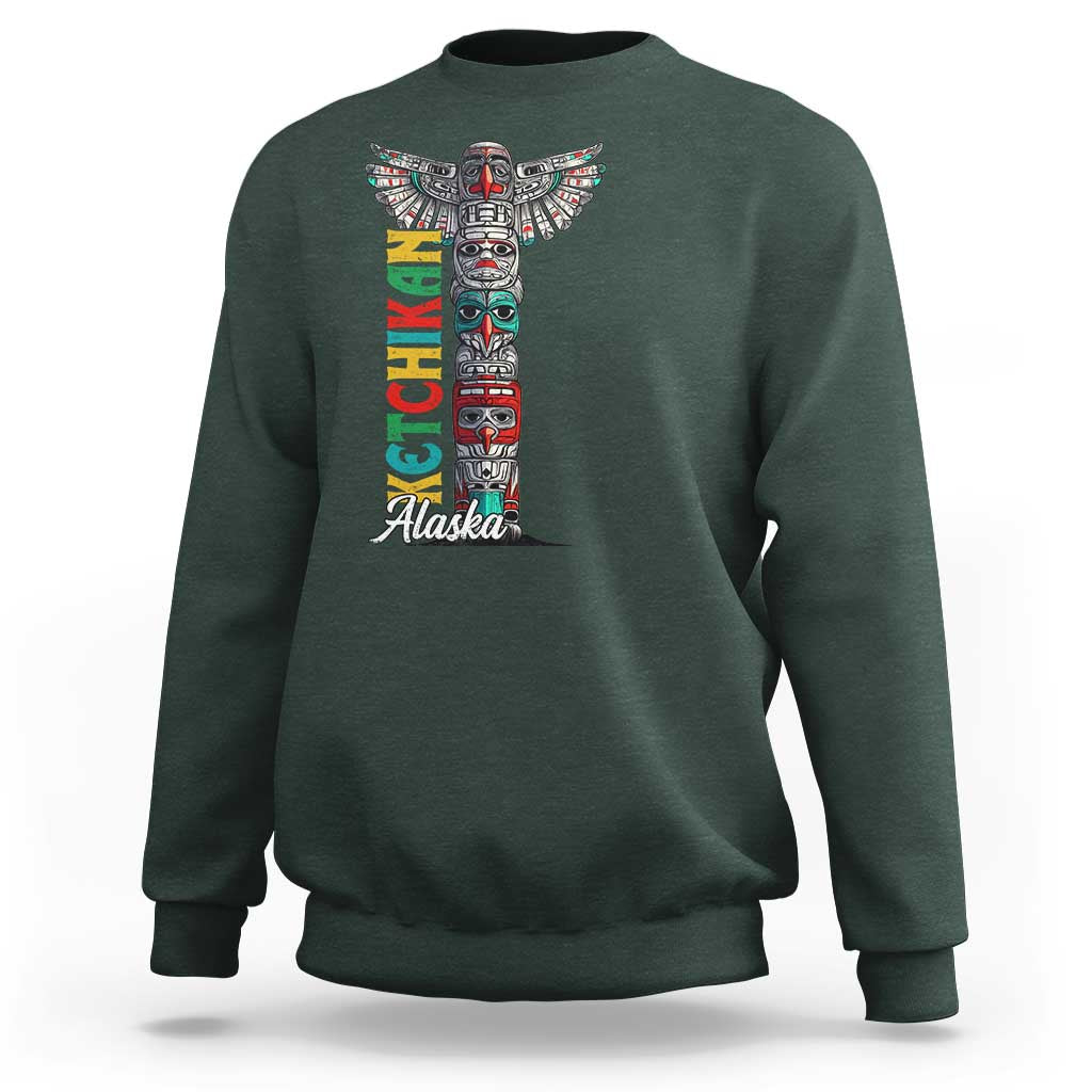 Native American Alaska Sweatshirt Ketchikan Totem Pole - Wonder Print Shop