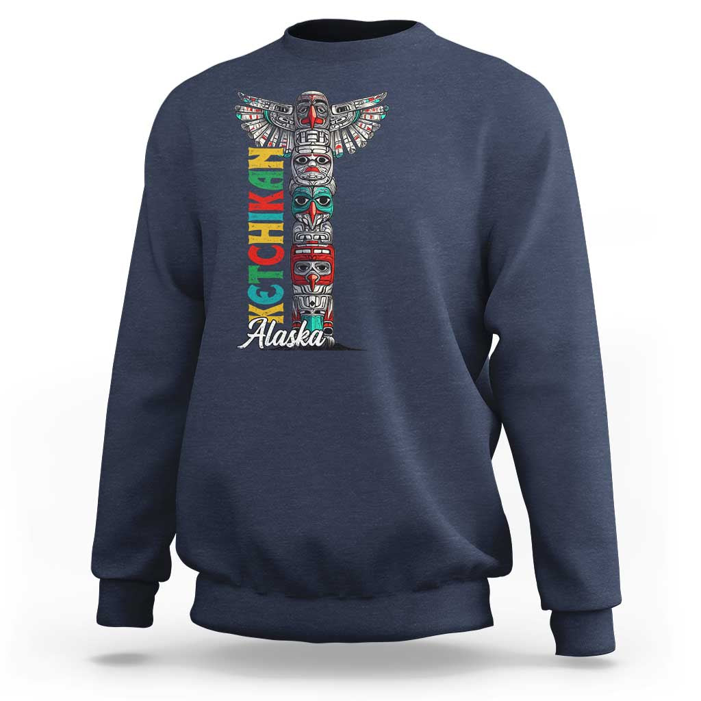 Native American Alaska Sweatshirt Ketchikan Totem Pole - Wonder Print Shop