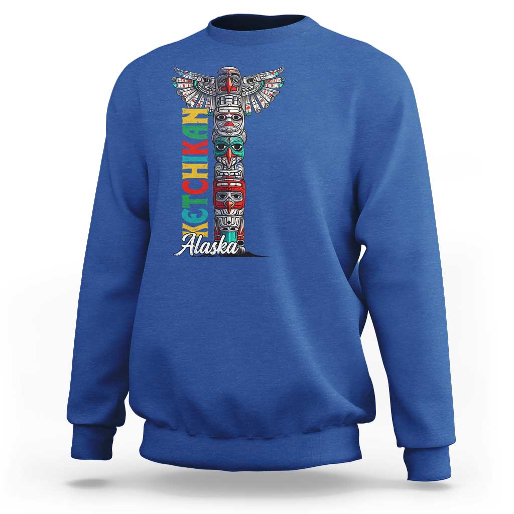Native American Alaska Sweatshirt Ketchikan Totem Pole - Wonder Print Shop