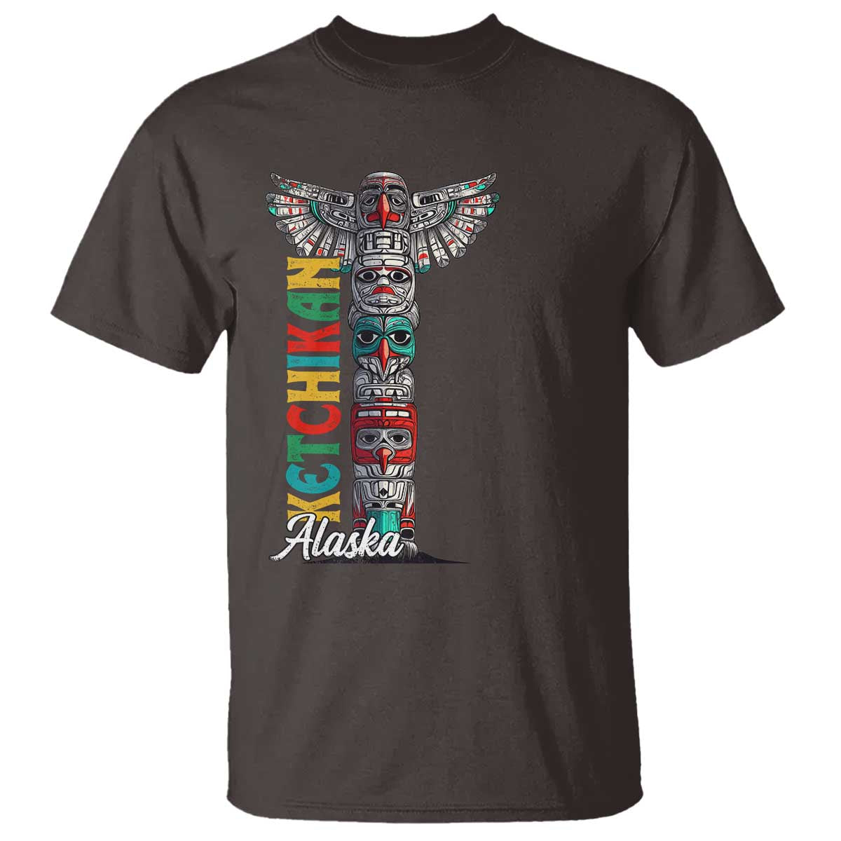 Native American Alaska T Shirt Ketchikan Totem Pole - Wonder Print Shop