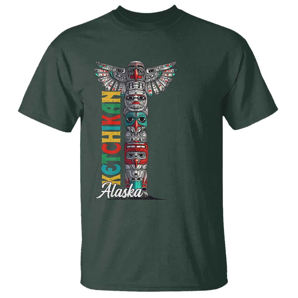 Native American Alaska T Shirt Ketchikan Totem Pole - Wonder Print Shop