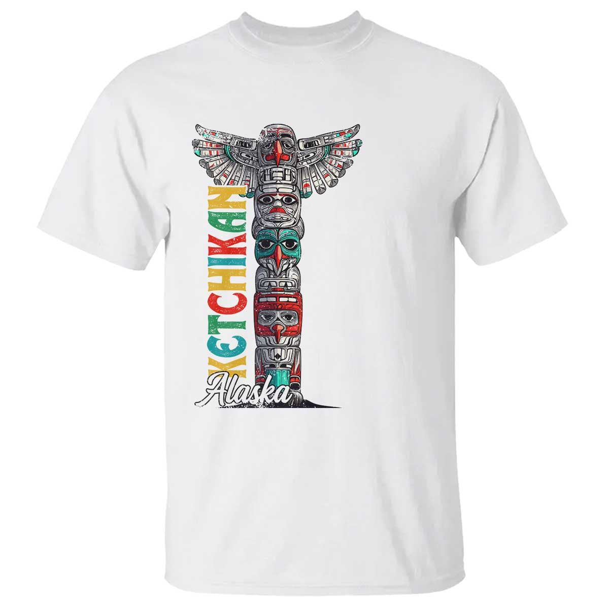 Native American Alaska T Shirt Ketchikan Totem Pole - Wonder Print Shop