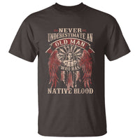 Never Underestimate An Old Man Who Has Native Blood T Shirt - Wonder Print Shop