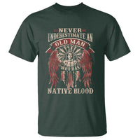Never Underestimate An Old Man Who Has Native Blood T Shirt - Wonder Print Shop