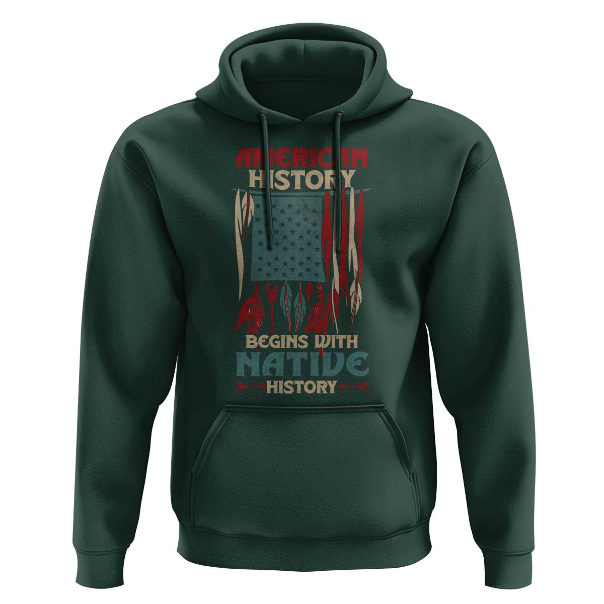 Make America Native Again America Flag Hoodie - Wonder Print Shop