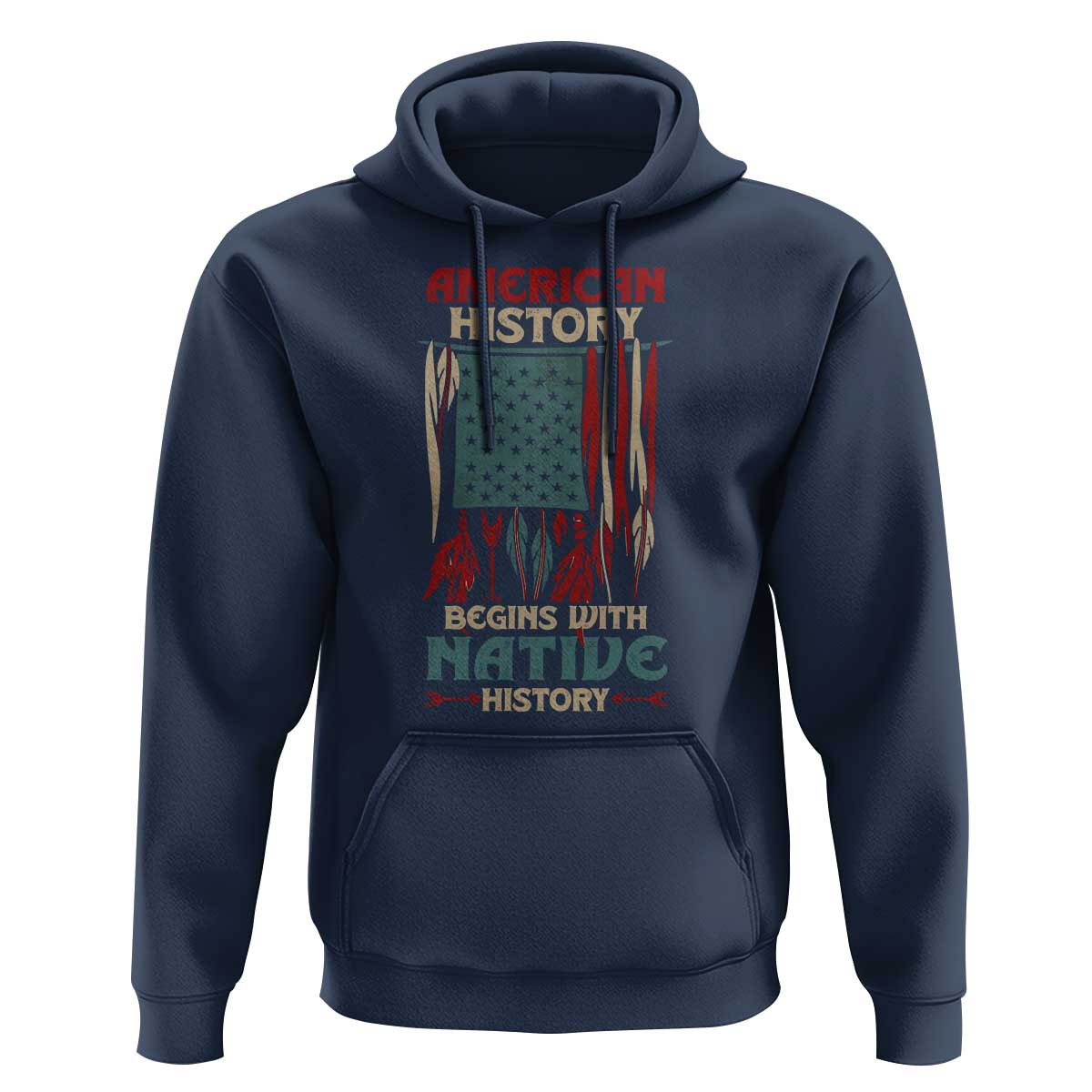 Make America Native Again America Flag Hoodie - Wonder Print Shop