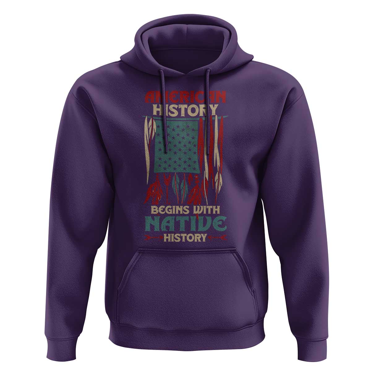 Make America Native Again America Flag Hoodie - Wonder Print Shop