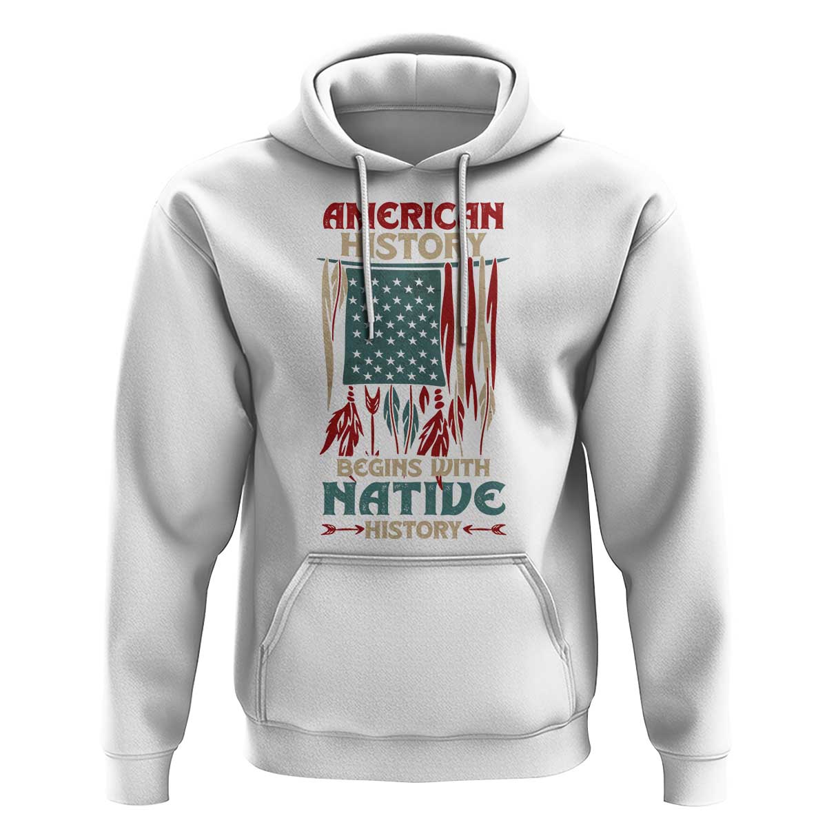 Make America Native Again America Flag Hoodie - Wonder Print Shop