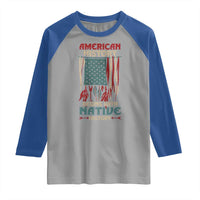 Make America Native Again America Flag Raglan Shirt