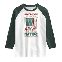 Make America Native Again America Flag Raglan Shirt