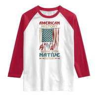 Make America Native Again America Flag Raglan Shirt