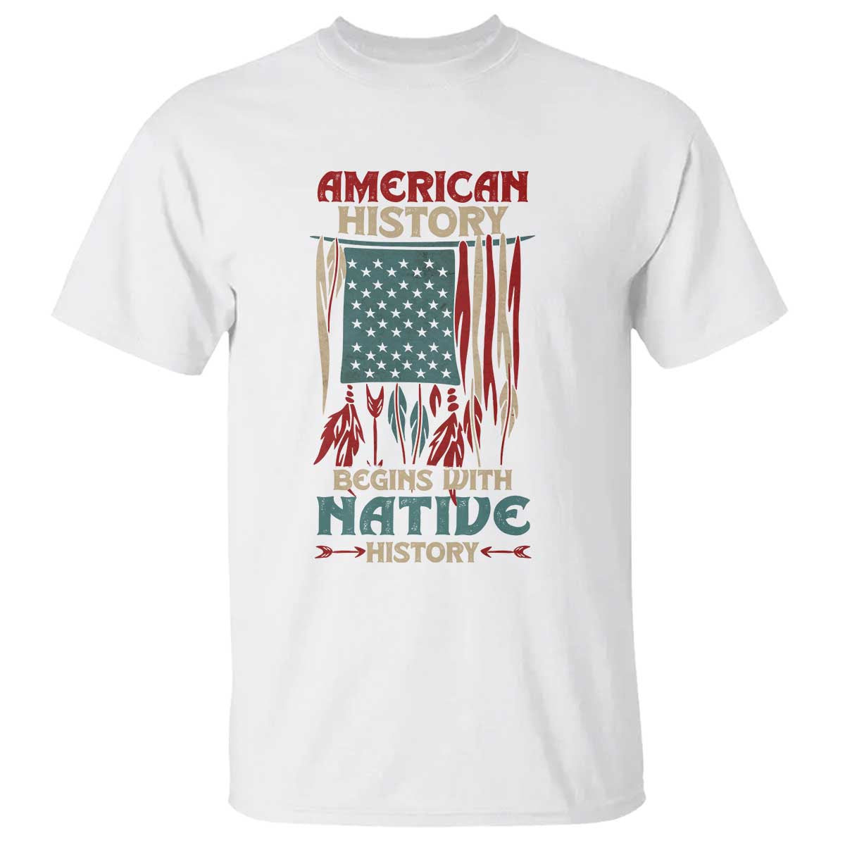 Make America Native Again America Flag T Shirt - Wonder Print Shop