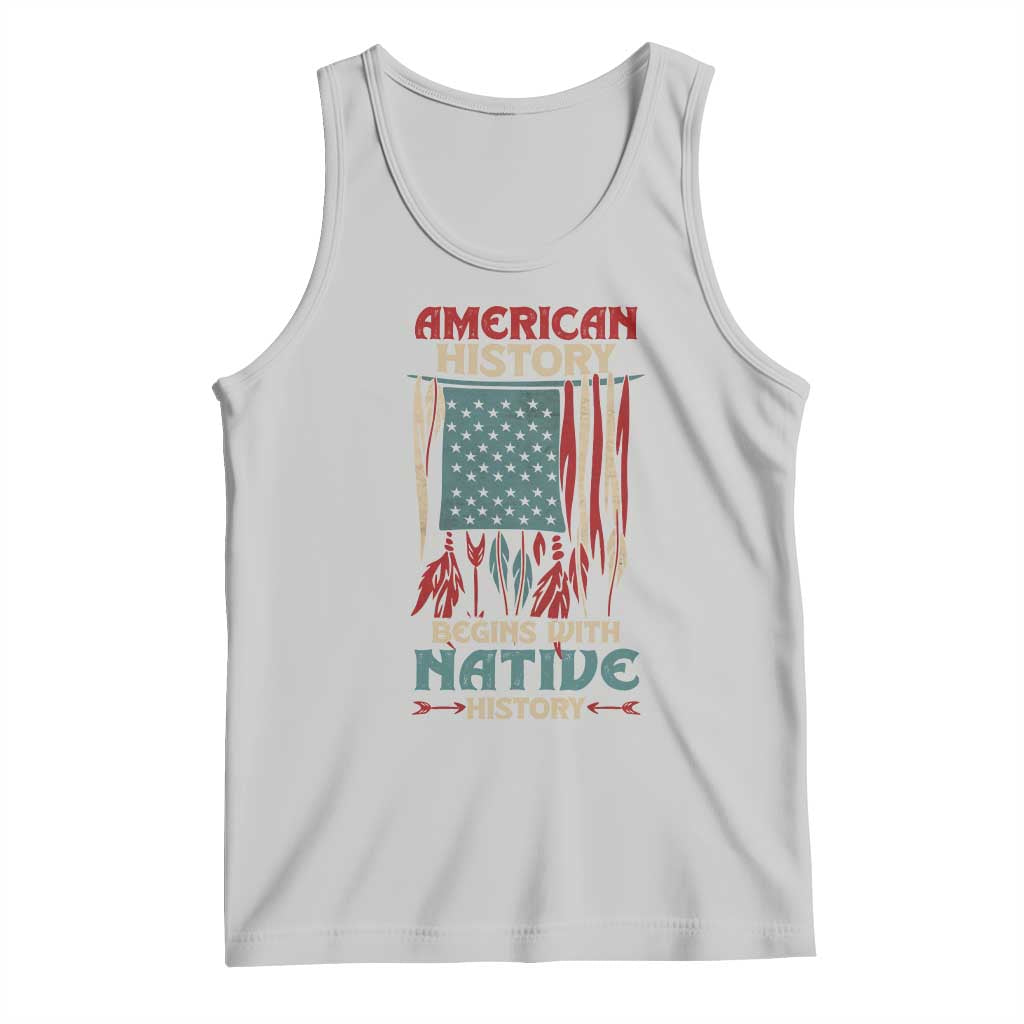 Make America Native Again America Flag Tank Top