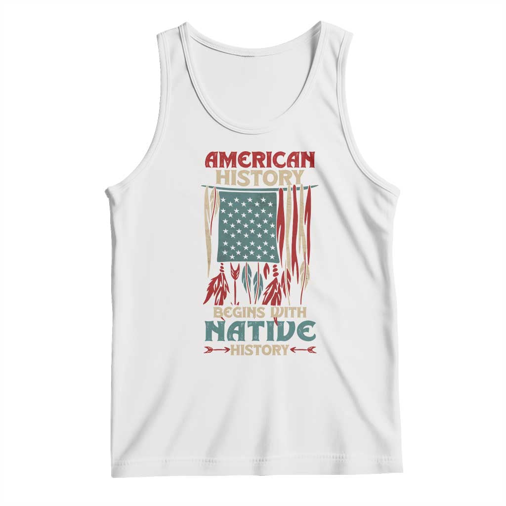 Make America Native Again America Flag Tank Top