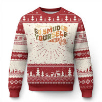 Native American Ugly Christmas Sweater Go Smudge Yourself Retro - Wonder Print Shop