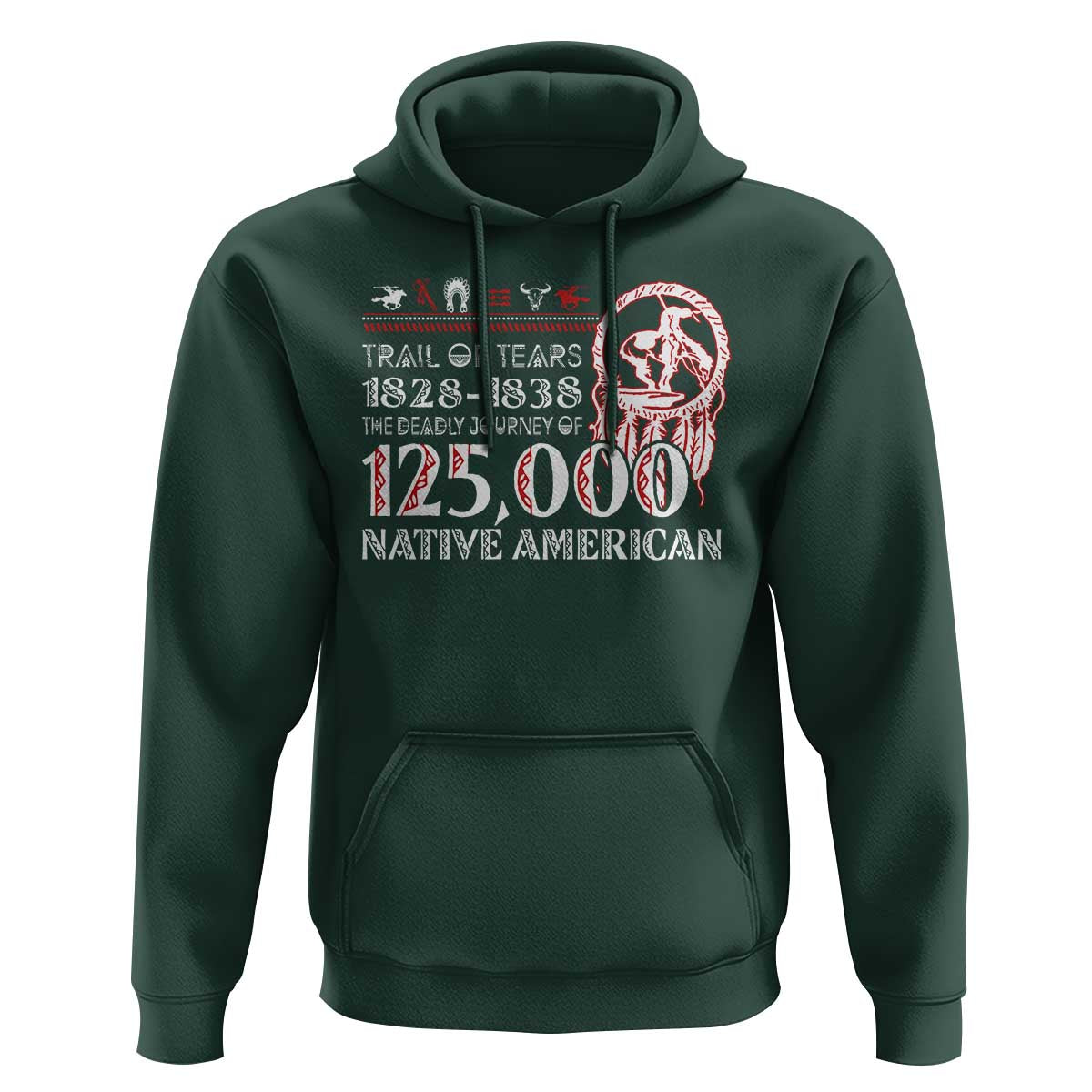 Trail Of Tears Hoodie The Deadly Journey 1828 1838 - Wonder Print Shop