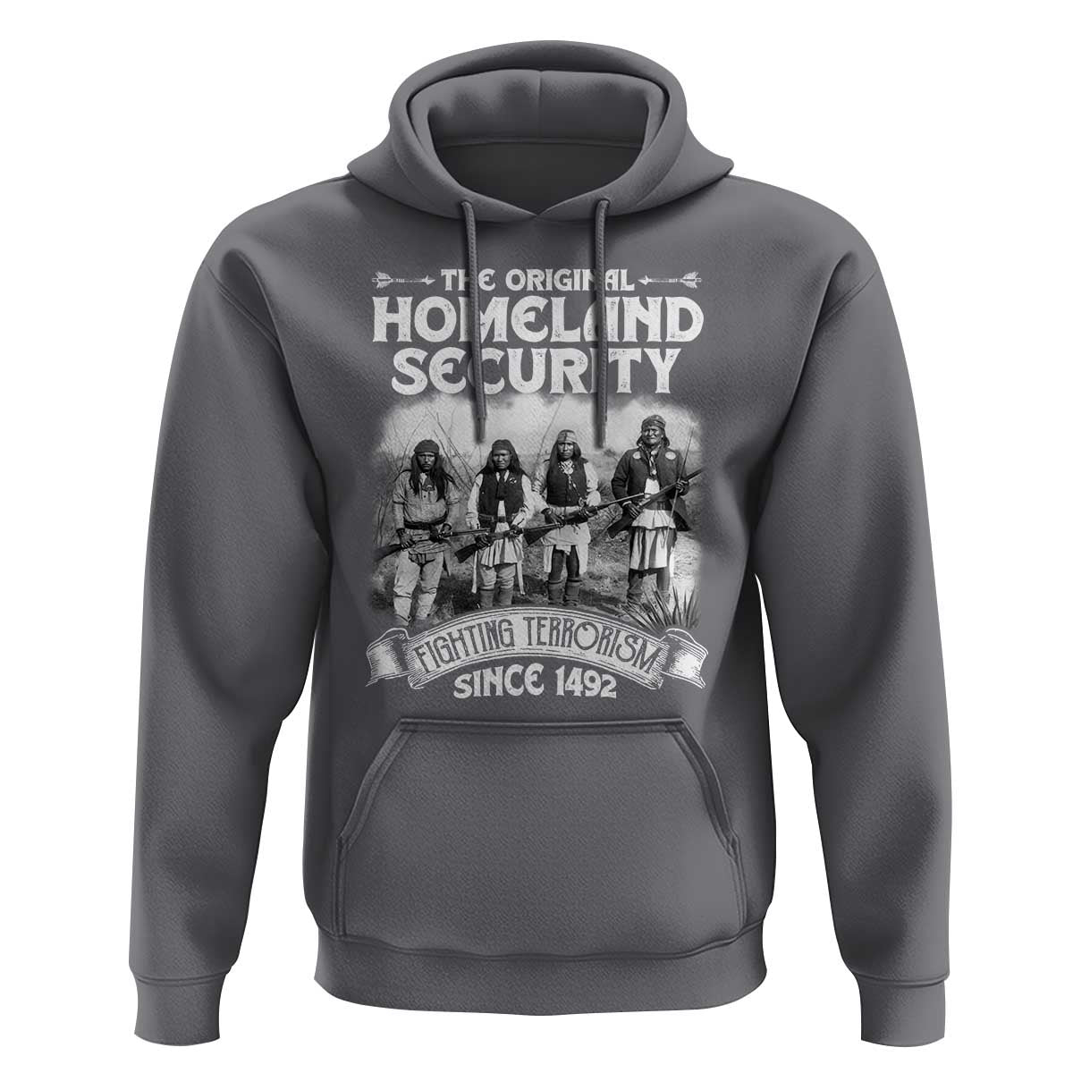 Native American Hoodie Original Homeland Security - Wonder Print Shop