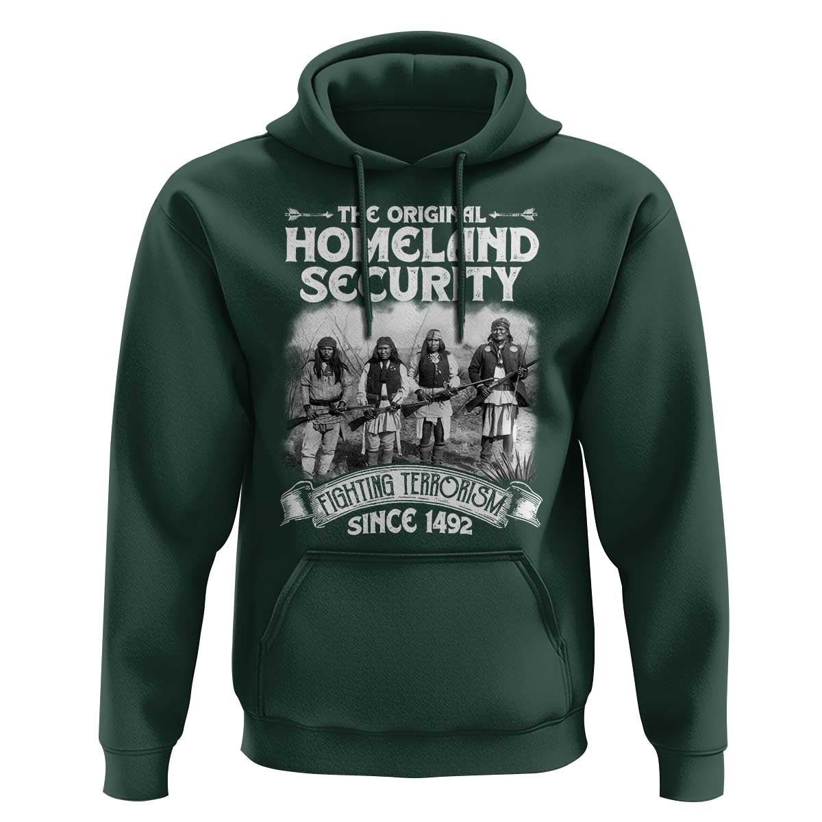 Native American Hoodie Original Homeland Security - Wonder Print Shop