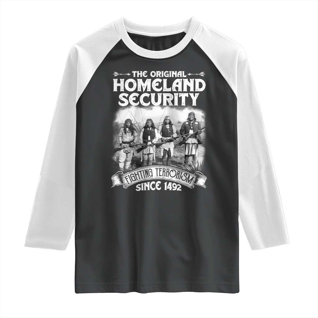 Native American Raglan Shirt Original Homeland Security