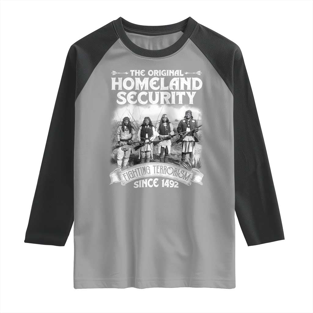 Native American Raglan Shirt Original Homeland Security