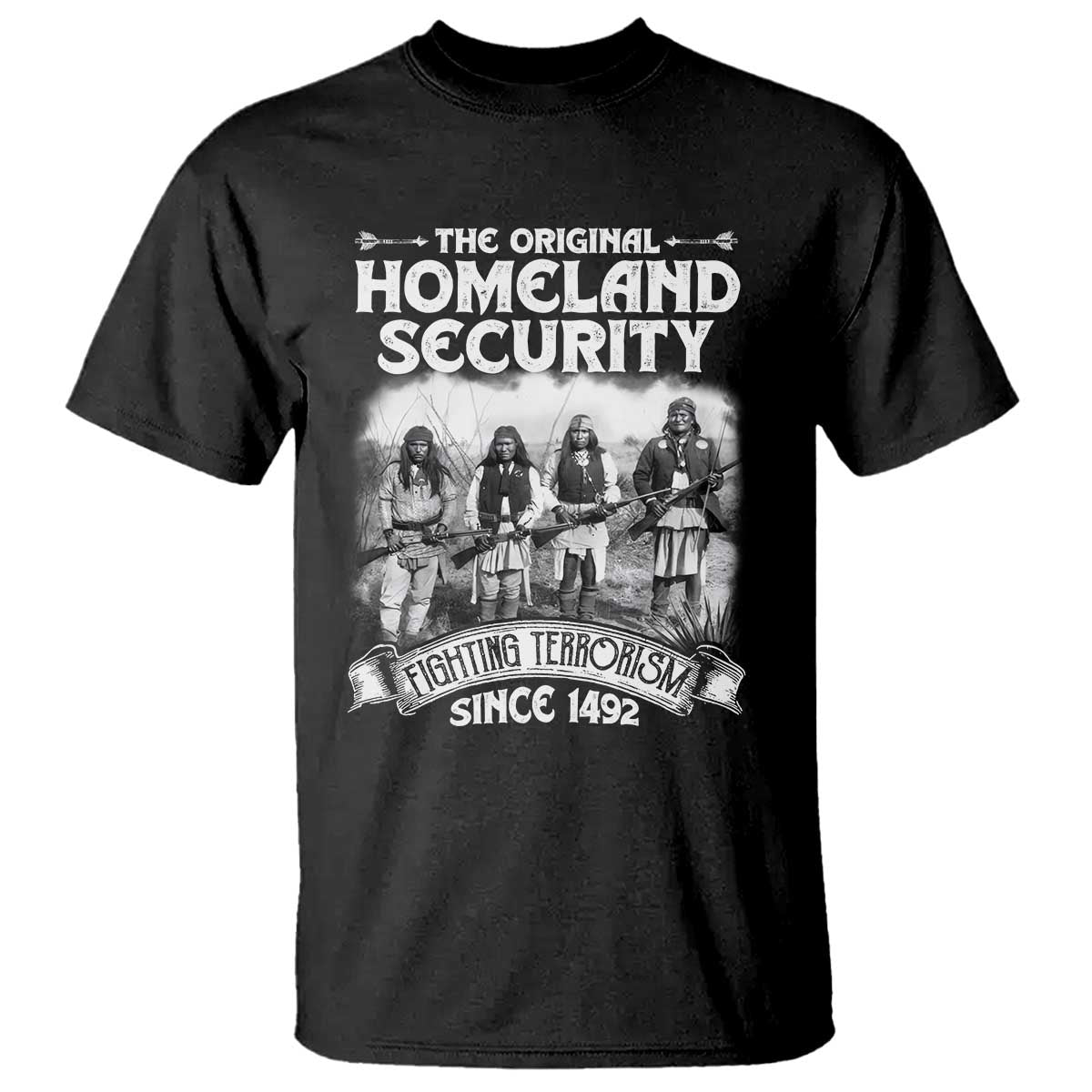 Native American T Shirt Original Homeland Security - Wonder Print Shop