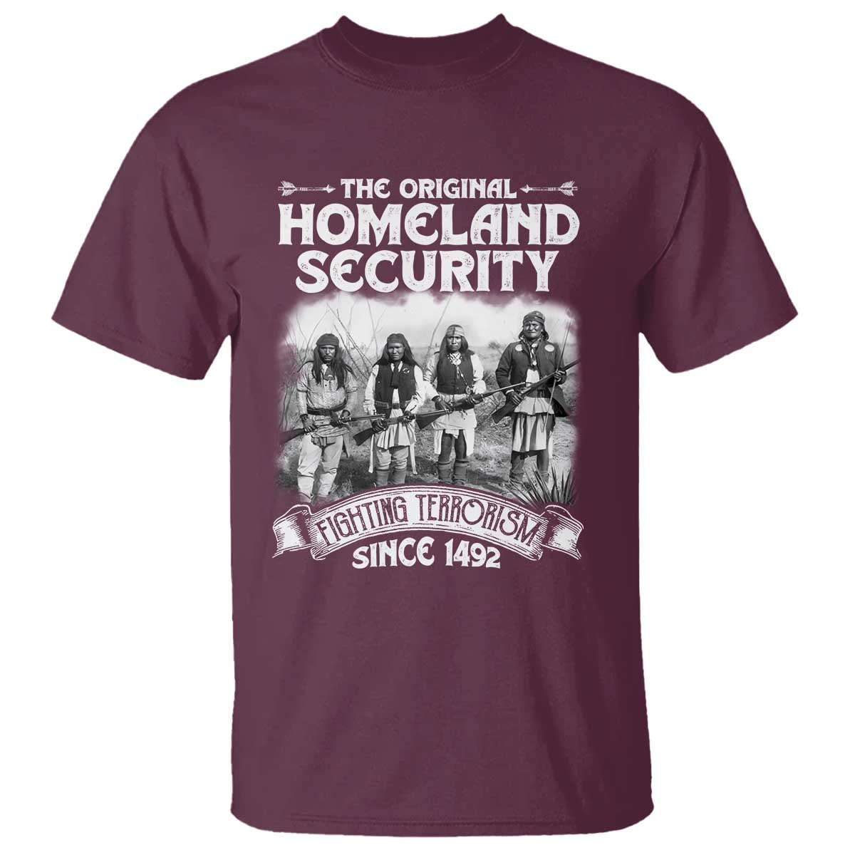 Native American T Shirt Original Homeland Security - Wonder Print Shop