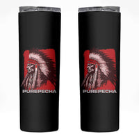 Mexican Indian Purepecha Skinny Tumbler Mexico Indigenous Proud Chief Vintage