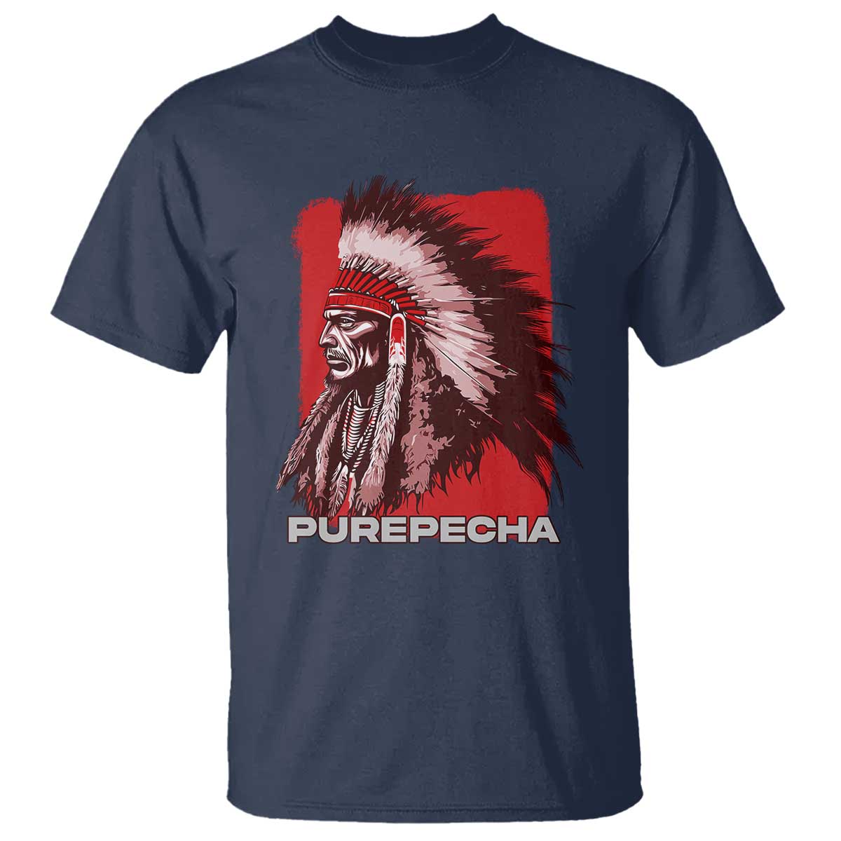 Mexican Indian Purepecha T Shirt Mexico Indigenous Proud Chief Vintage - Wonder Print Shop