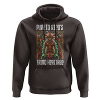 Puerto Rico Taino Heritage Hoodie Indigenous Warrior - Wonder Print Shop
