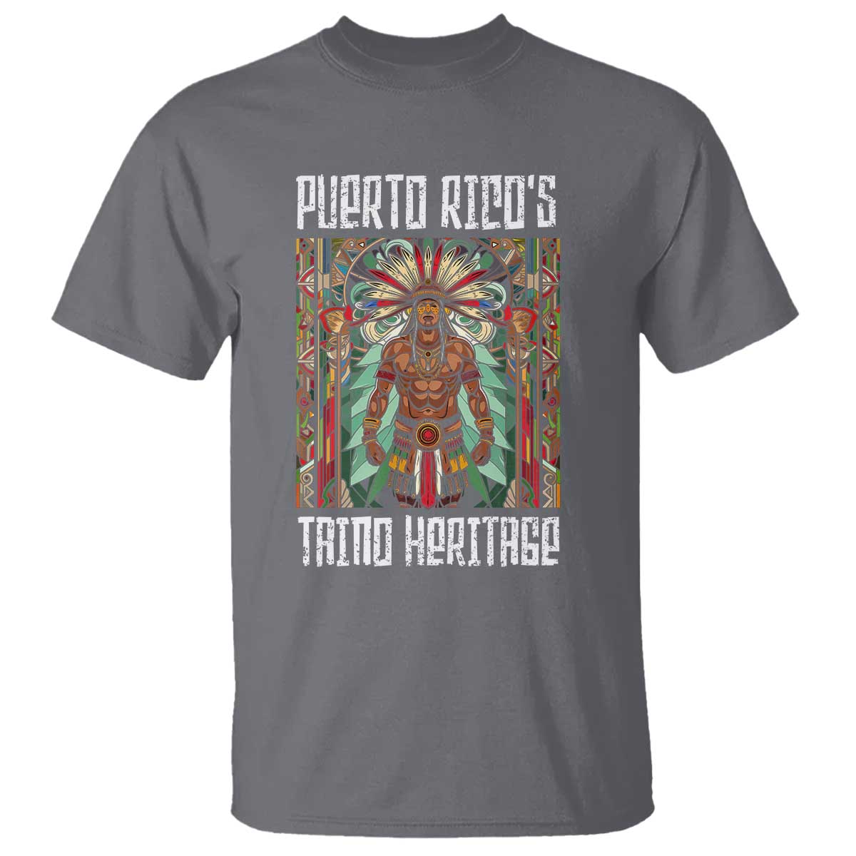 Puerto Rico Taino Heritage T Shirt Indigenous Warrior - Wonder Print Shop