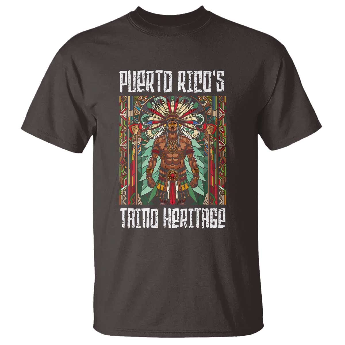 Puerto Rico Taino Heritage T Shirt Indigenous Warrior - Wonder Print Shop