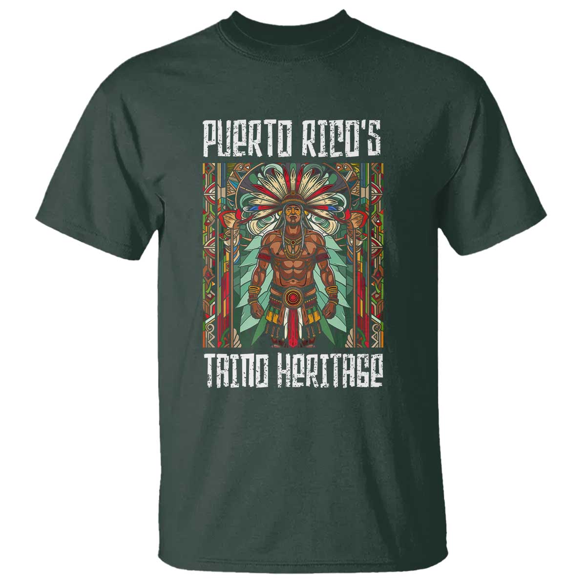 Puerto Rico Taino Heritage T Shirt Indigenous Warrior - Wonder Print Shop