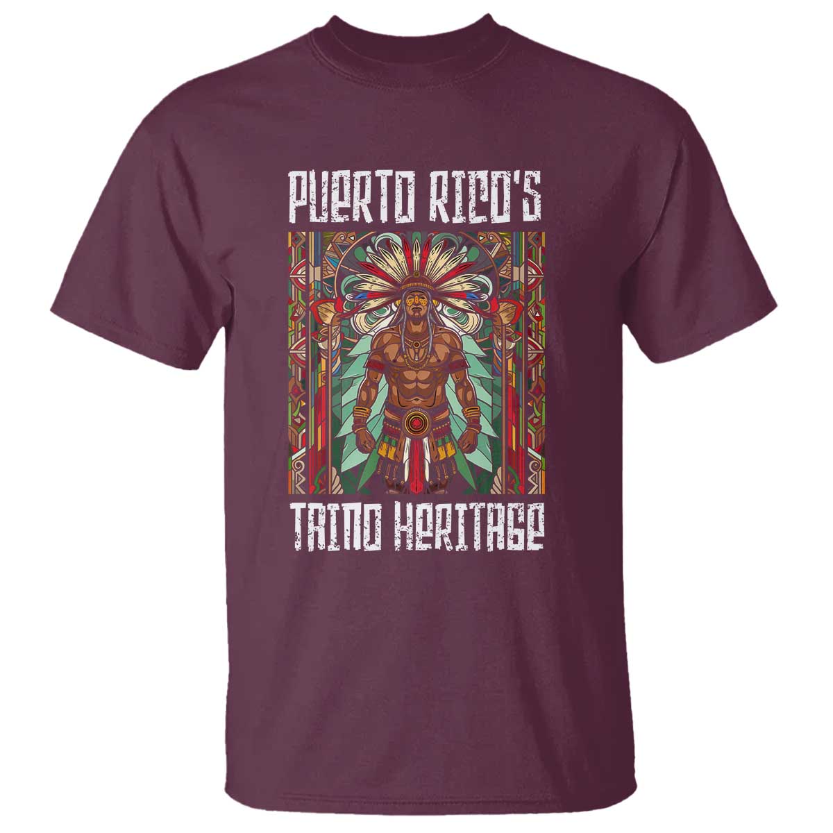 Puerto Rico Taino Heritage T Shirt Indigenous Warrior - Wonder Print Shop