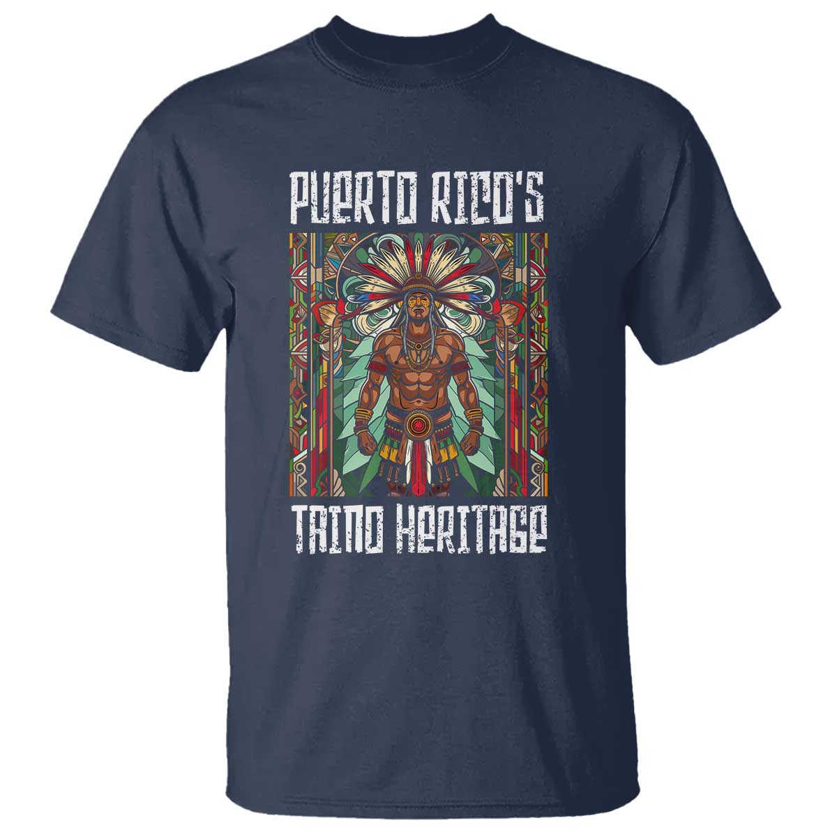 Puerto Rico Taino Heritage T Shirt Indigenous Warrior - Wonder Print Shop