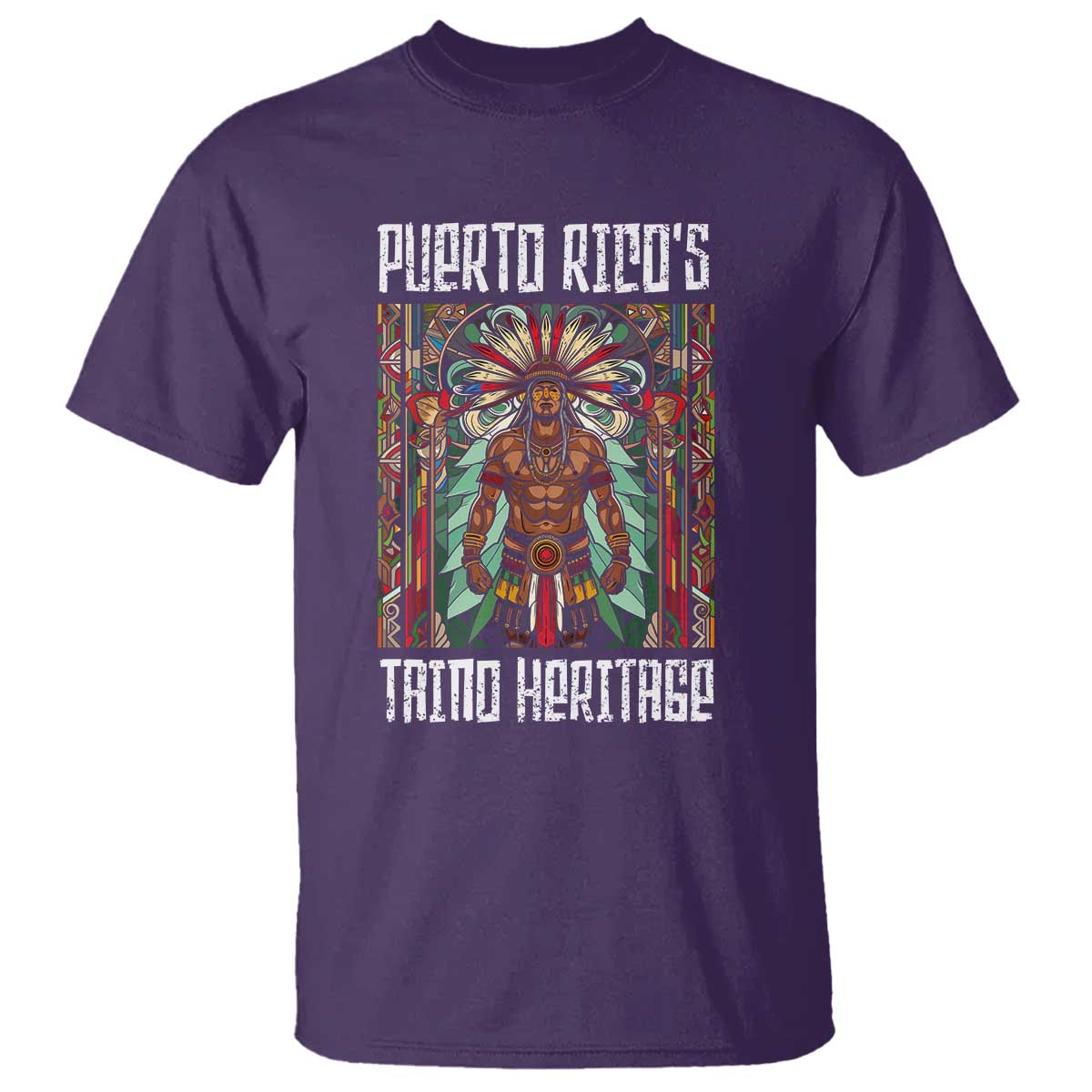 Puerto Rico Taino Heritage T Shirt Indigenous Warrior - Wonder Print Shop