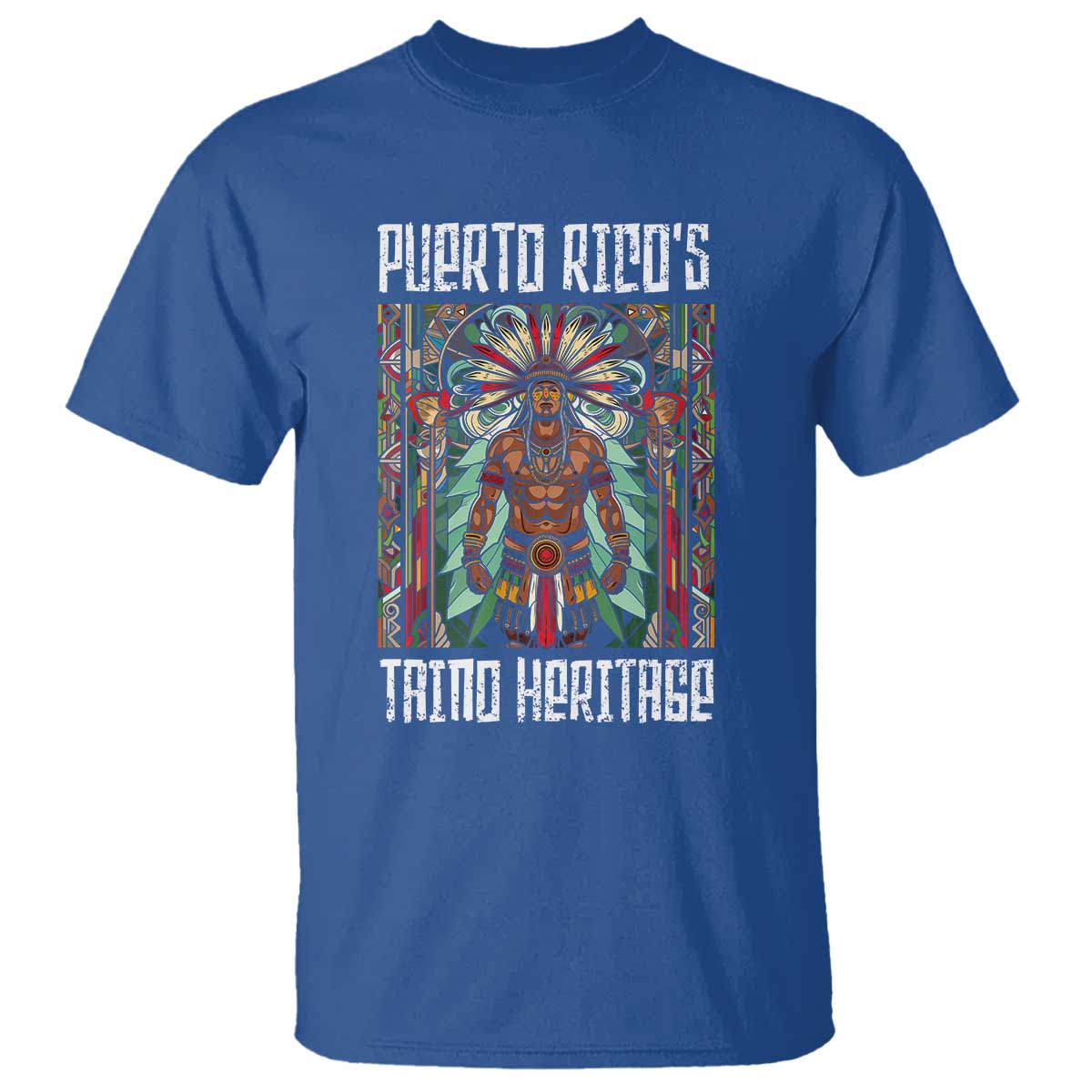 Puerto Rico Taino Heritage T Shirt Indigenous Warrior - Wonder Print Shop