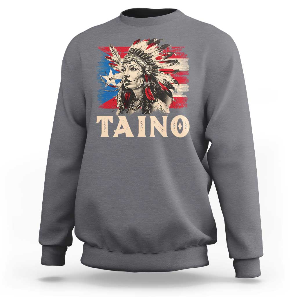 Puerto Rican Taino Sweatshirt Indigenous Woman Warrior - Wonder Print Shop