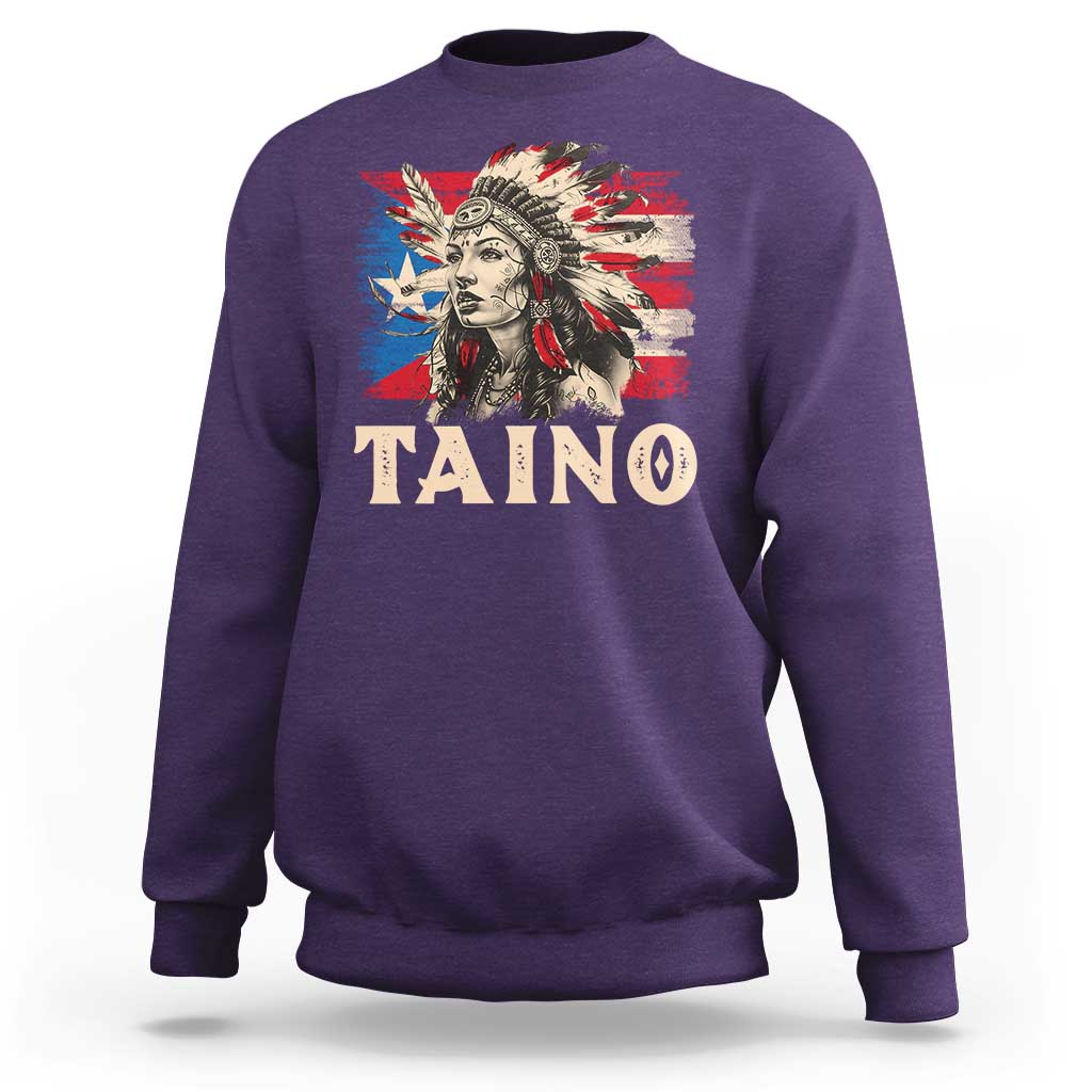 Puerto Rican Taino Sweatshirt Indigenous Woman Warrior - Wonder Print Shop