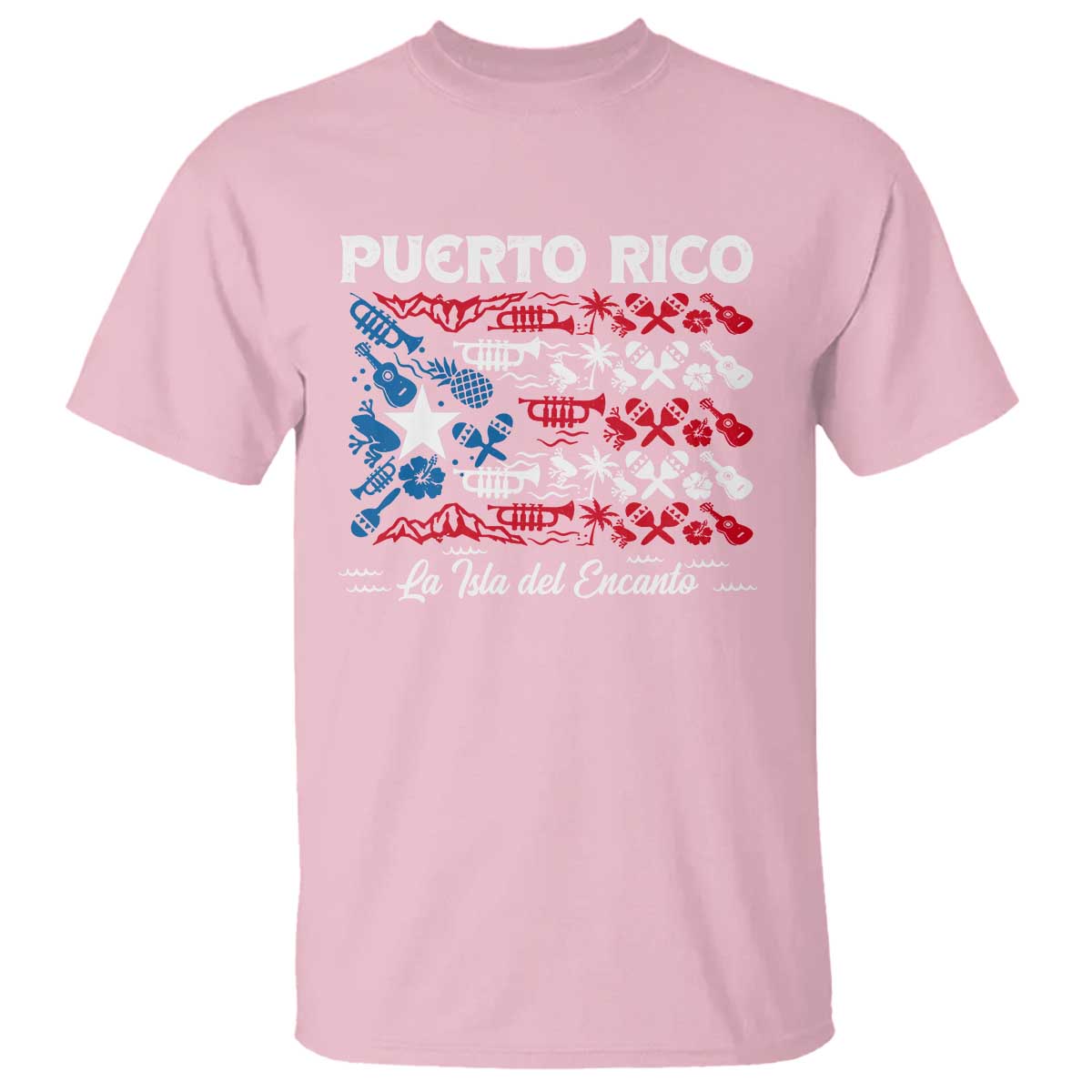 Puerto Rico La Isla Del Encanto T Shirt Puerto Rican Flag - Wonder Print Shop