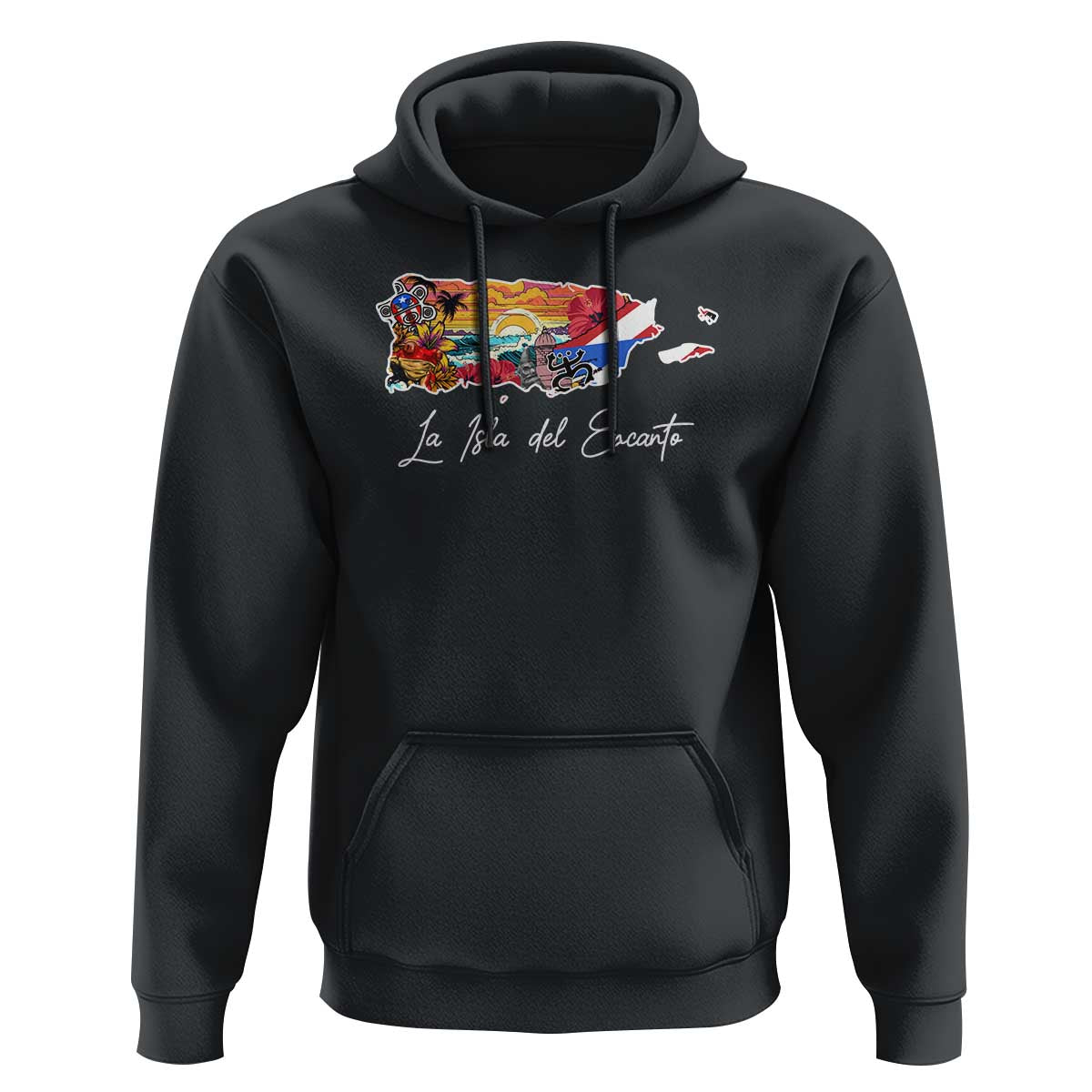 Puerto Rican Hoodie La Isla Del Encanto Puerto Rico - Wonder Print Shop