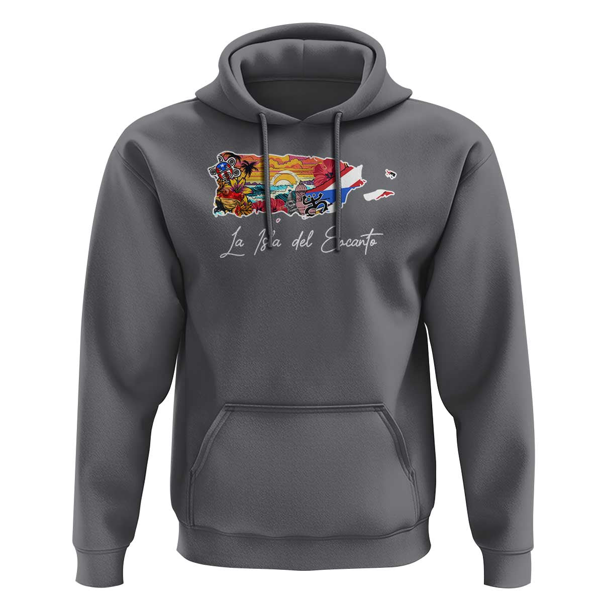 Puerto Rican Hoodie La Isla Del Encanto Puerto Rico - Wonder Print Shop