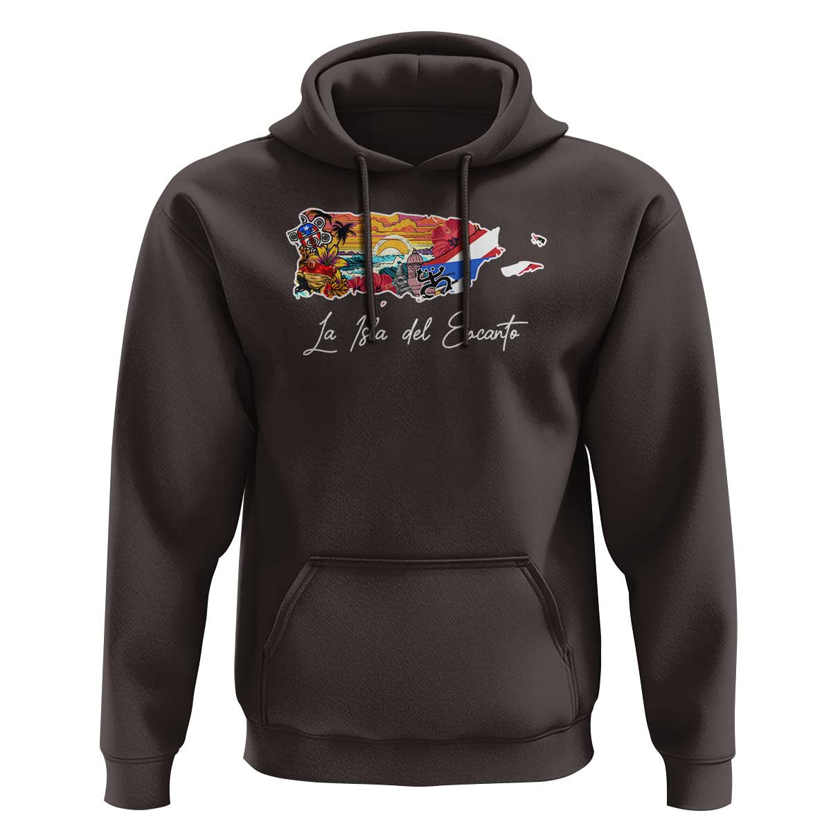 Puerto Rican Hoodie La Isla Del Encanto Puerto Rico - Wonder Print Shop