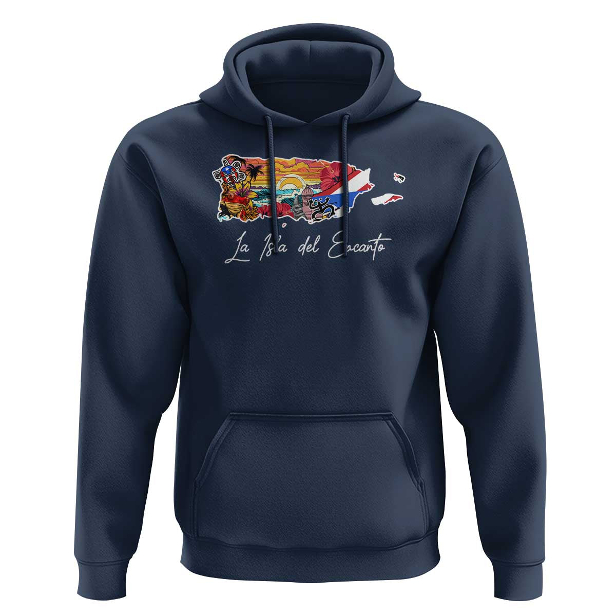 Puerto Rican Hoodie La Isla Del Encanto Puerto Rico - Wonder Print Shop