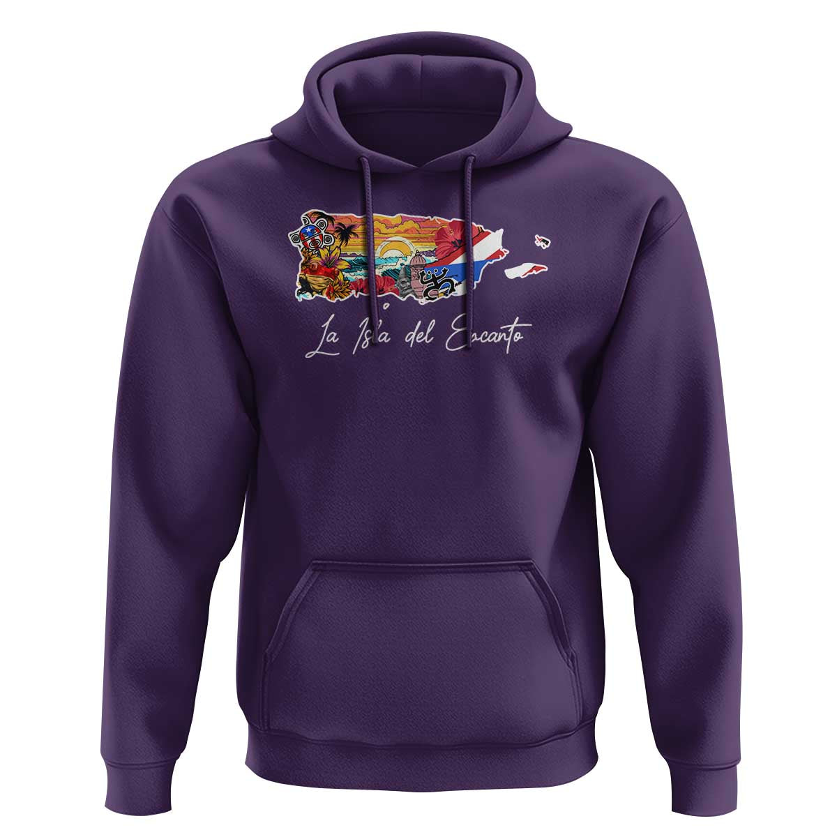 Puerto Rican Hoodie La Isla Del Encanto Puerto Rico - Wonder Print Shop