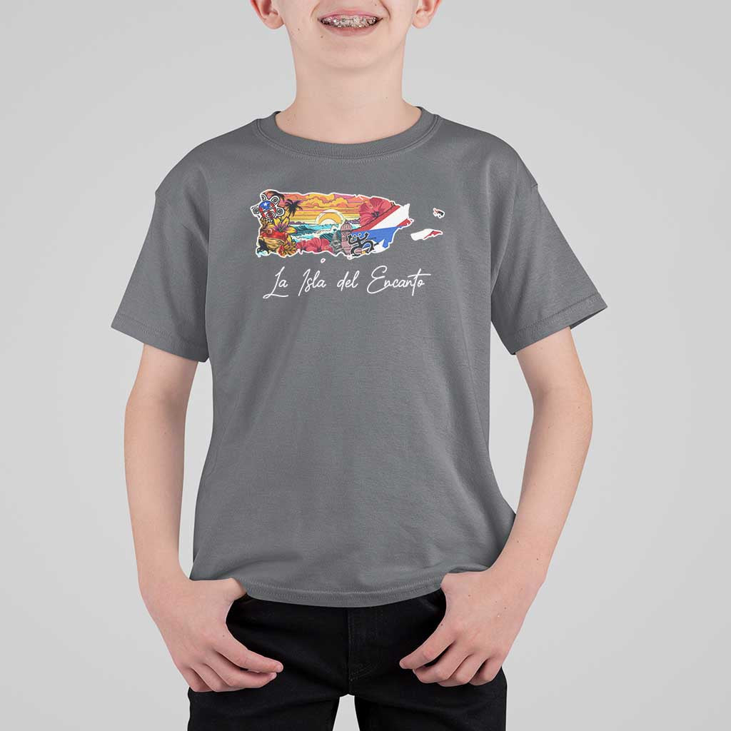 Puerto Rican T Shirt For Kid La Isla Del Encanto Puerto Rico - Wonder Print Shop
