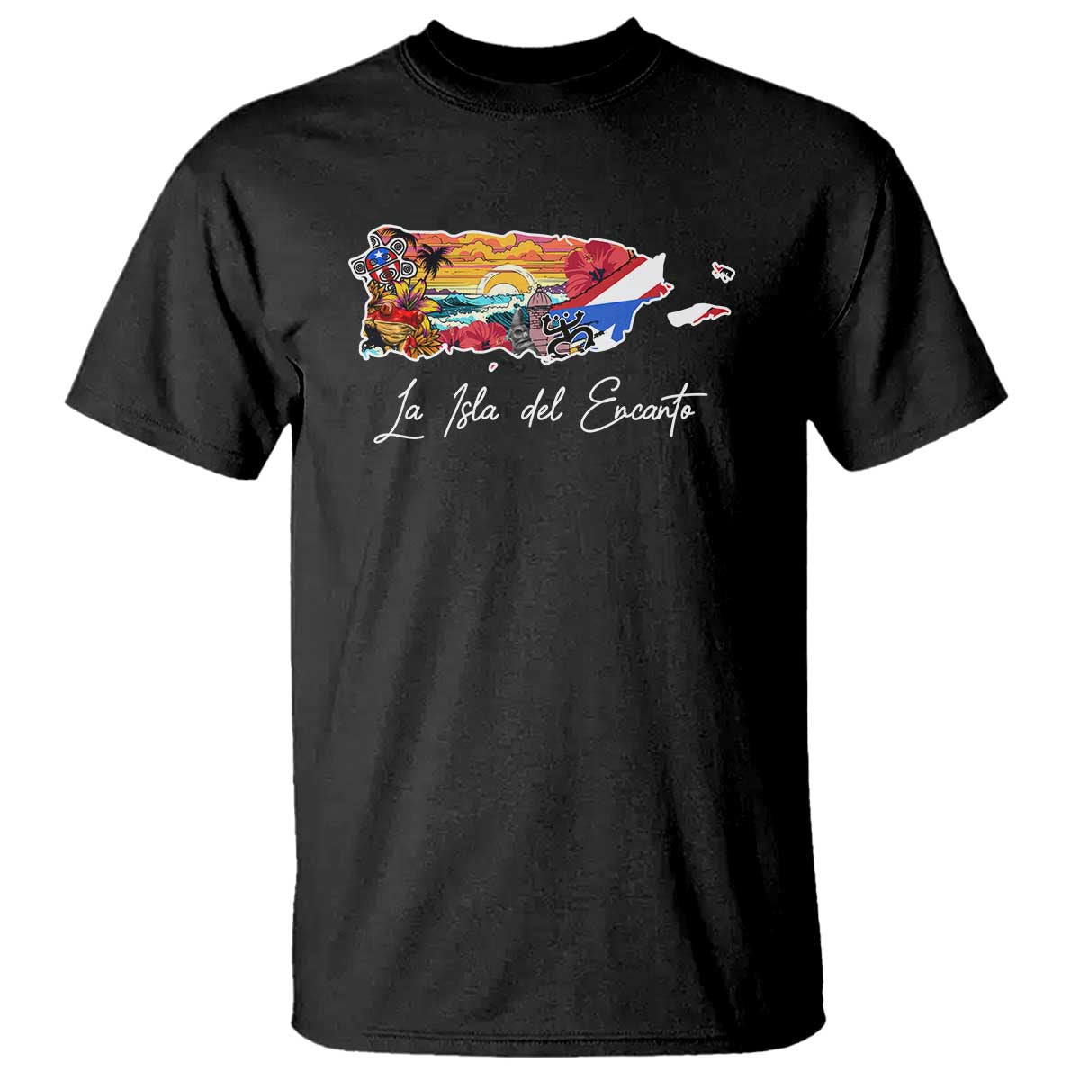 Puerto Rican T Shirt La Isla Del Encanto Puerto Rico - Wonder Print Shop