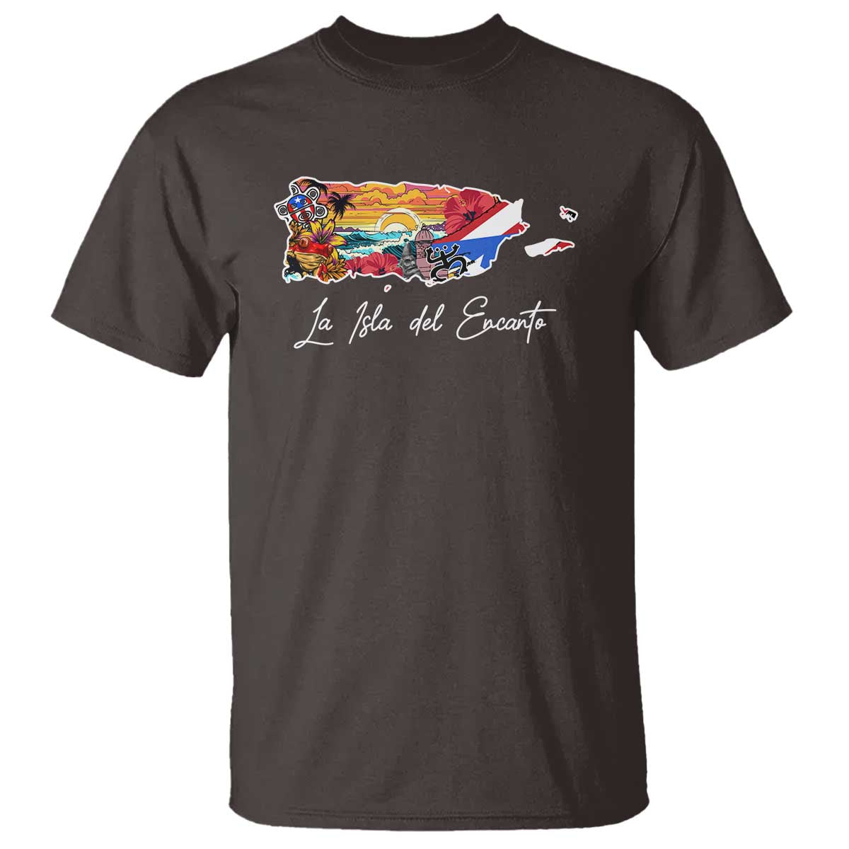 Puerto Rican T Shirt La Isla Del Encanto Puerto Rico - Wonder Print Shop