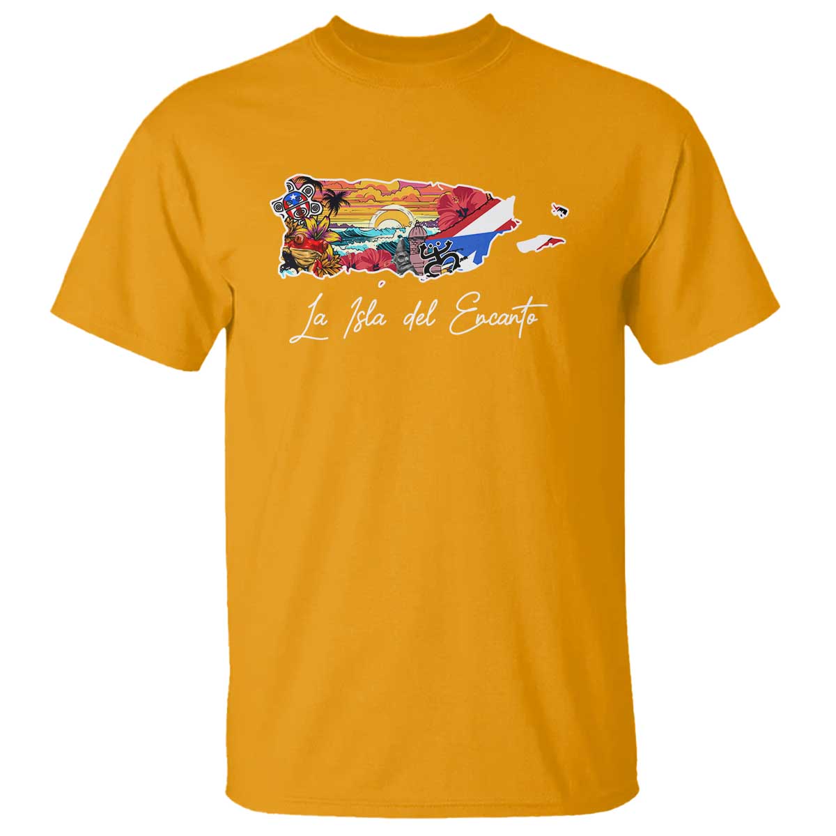 Puerto Rican T Shirt La Isla Del Encanto Puerto Rico - Wonder Print Shop