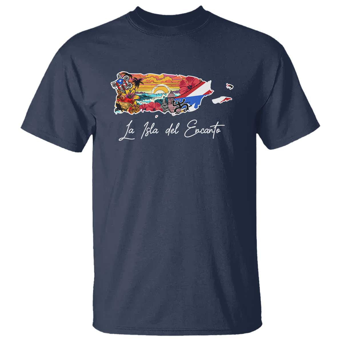 Puerto Rican T Shirt La Isla Del Encanto Puerto Rico - Wonder Print Shop